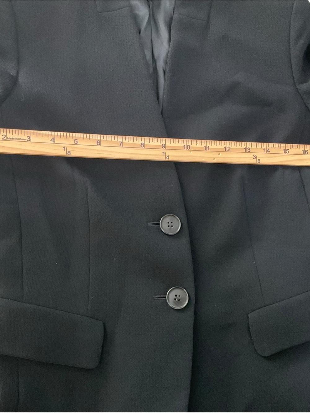 Lafayette 148 New York Black Open Collar Two Button Career Blazer Size 2 - Picture 7 of 8